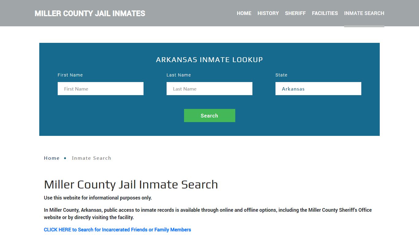 Miller County, AR Detainee Lookup